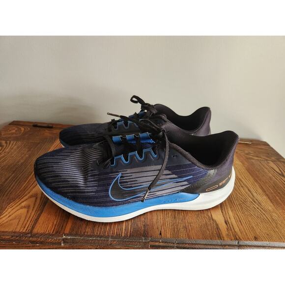 Nike Air Winflo 9 Mens Running Shoes Obsidian Blue Marina Sz 11 main image 4
